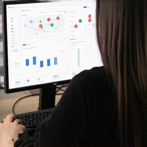 Advanced Local SEO Analytics Person analyzing local SEO data with charts and maps on a computer