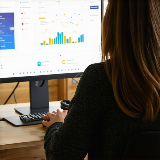 Deep Dive into Local SEO Data Analysis Person analyzing local SEO data on a computer with charts and maps