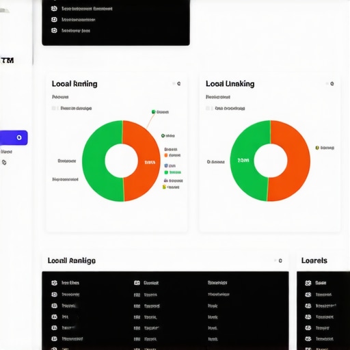 Screenshot of BrightLocal dashboard with local SEO analytics and ranking data