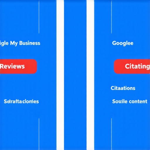 Diagram showing steps to improve local map rankings