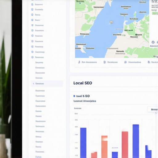 Detailed view of local SEO performance metrics on a digital dashboard, focusing on map rankings and reviews.