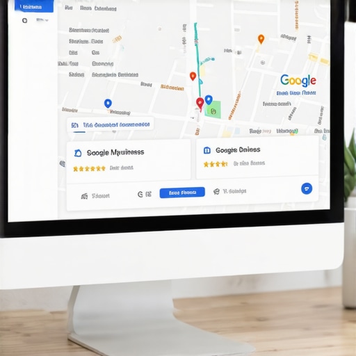 Team working on GMB profile optimization on a computer