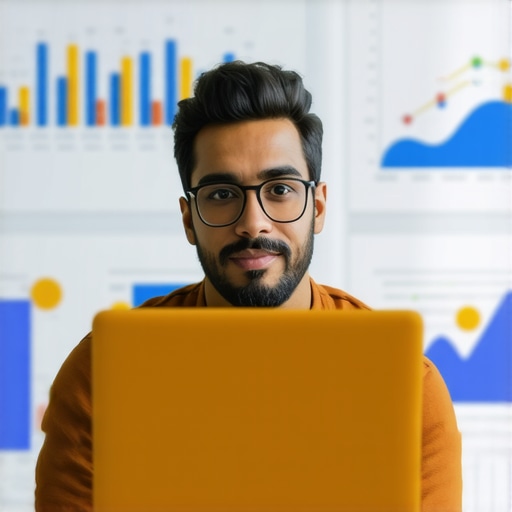 A person analyzing local business data on a computer for better Google My Business ranking.