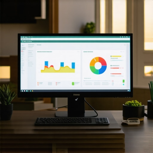 Person analyzing local SEO data on a computer monitor