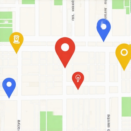 Illustration of a local business map optimization process highlighting profile, reviews, content, and signals.