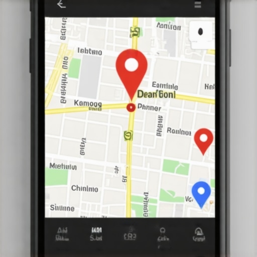 Smartphone map interface showing signals and engagement data.