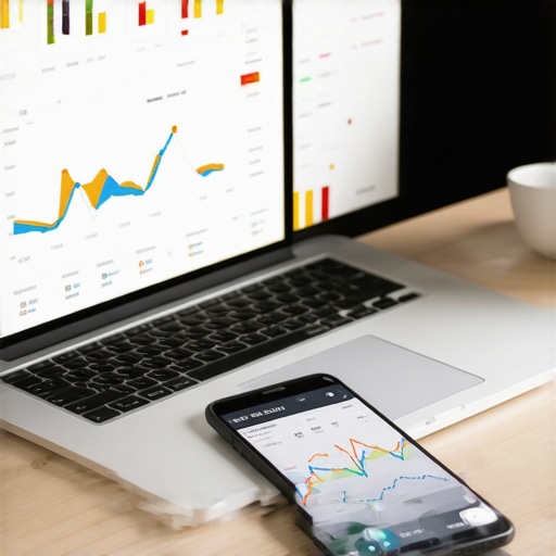 Tools for Long-Term GMB Success A workspace with devices and charts representing local SEO maintenance